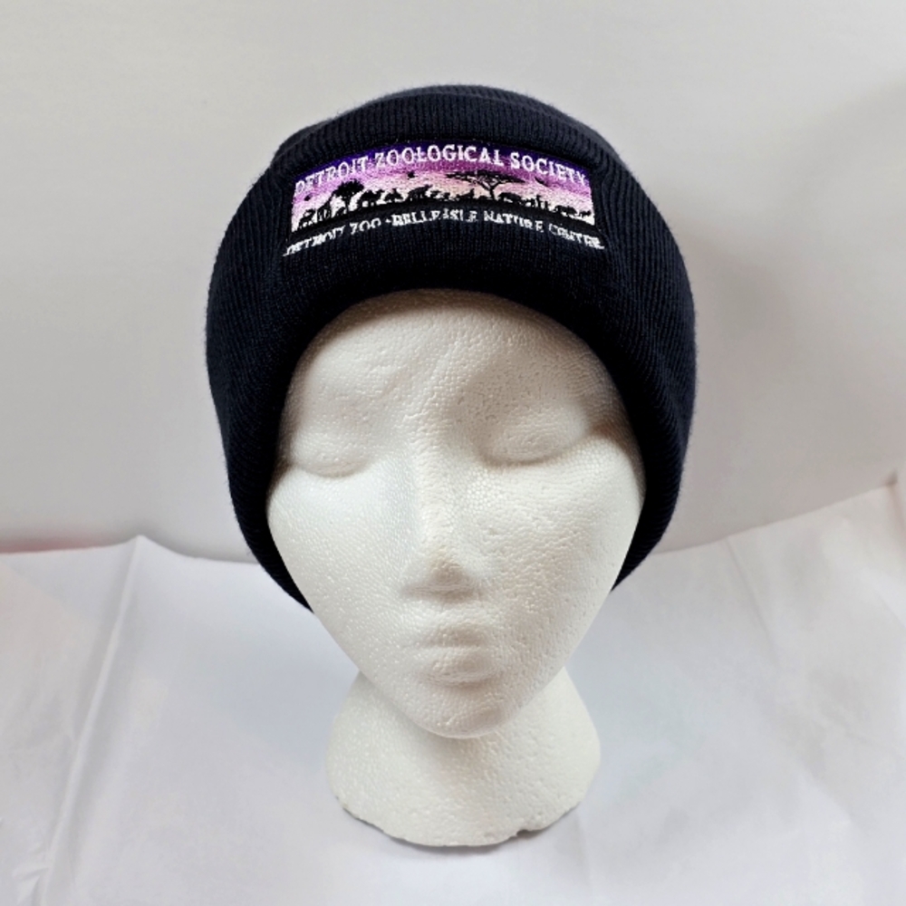 Detroit Zoological Society - Detroit Zoo Knit Cap Dark Gray Embroidered Patch
